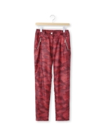 ダズル迷彩ストレートパンツ/ワインレッド(663)