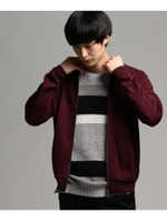 ニットジップパーカー/ボルドー(064)