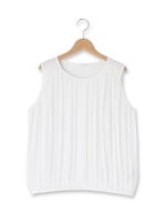 バックレースプリーツブラウス/ホワイト(001)