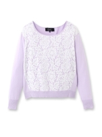 フラワーレースプルオーバー/ブルー系(095)