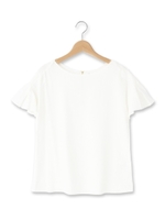 フリル袖カットソー/アイボリー(004)