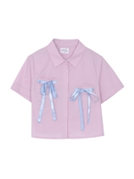 リボンシャツ/オフホワイト