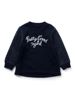 QUILTING CREW NECK SWEAT(4T〜7T)/ネイビー