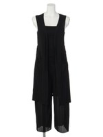 【chille anap】ワイドパンツ&ジレ&インナー SET/BK