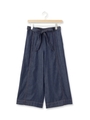 ステッチデニム調ワイドパンツ/ブルー(092)