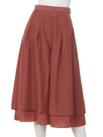 ティアードスカーチョ/ブラウン