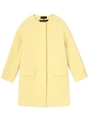 ドロップショルダー比翼ノーカラーコート/レモンイエロー(031)