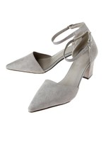 ポインテッドトゥアンクルストラップパンプス/ベージュ