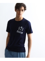 525 DENIM プリント Tシャツ/ホワイト(001)