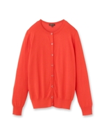 【UVカット機能】クルーネックニットカーディガン/ワインレッド(063)