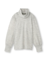 ウール混ジャージオフタートルカットソー/アイボリー(004)