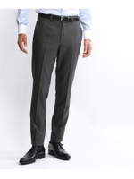 シャイニーヘリンボン ノータックパンツ/ブルー系(094)