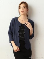 スカラップカットジャケット/オフホワイト