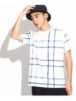 手書き風チェックTシャツ/ライトグレー(211)