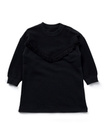 SWEAT FRINGE DRESS(12M〜3T)/ブラック