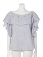 【Auntie Rosa】シアサッカーラッフルBL/BLU