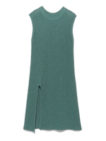 【emmi atelier】セットアップニットノースリトップス/GRN