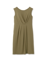 ノースリーブタックワンピース/カーキ(027)