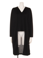 フライスロングトッパーアンサンブル/ブラック