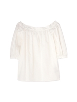 オフショルギャザースリーブブラウス/ホワイト(030)