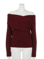 オフショルダーセーター/BEIGE