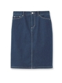 デニムタイトスカート/ネイビー(493)
