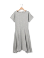 バックレースアップミニ裏毛ワンピース/グレー(012)