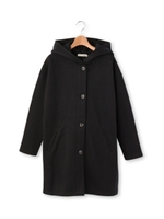 フーデットオフショルミディカーディガン/ブラック(019)