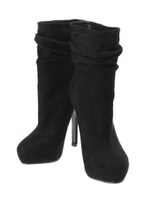 ルーズフェイクスエードショートブーツ/BEIGE