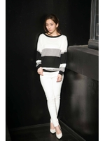 【AZUL by moussy】12GAC綿タッチパネルドルマンチュニック長袖ワンピース/柄GRN