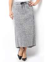 【AZUL by moussy】T裏起毛天竺バックドロップマキシスカート/NVY