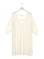 【emmi atelier】シルクタンクレイヤードワンピース/WHT