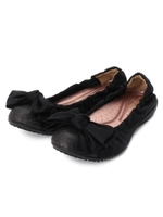 twink twink リボンバレエシューズ/ブラック(019)