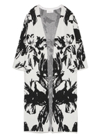 ジャガードニットガウン/WHTxBLK