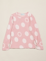 ポコパイルジャガード 9.5分袖Tシャツ/杢グレー