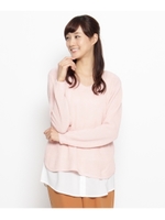 Vネックニット×タンクトップセット/ベビーピンク(071)