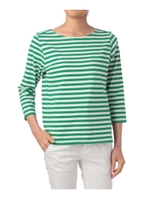 七分袖ボーダーカットソー/グリーン(322)