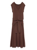 [Balcony and Bed]カシミヤ混レイヤードワンピース/CGRY