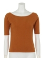 【CASUAL】EASY RIB fit トップス/キャメル