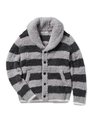 【GELATO PIQUE HOMME】’ジェラート’2ボーダーショールカーディガン/GRY