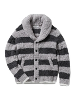 【GELATO PIQUE HOMME】’ジェラート’2ボーダーショールカーディガン/GRY