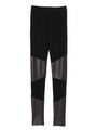 フェイクレザースウィッチングレギンス/BLACK