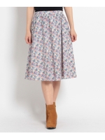 LIBERTY フラワープリントフレアスカート/ロイヤルパープル(182)