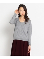 キャミ&カーディガンニットアンサンブル/ライトグレー(011)