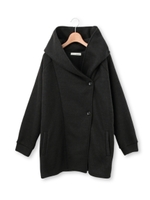 ボリュームフーデッドジャケット/ブラック(019)