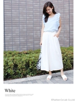 ロング スカーチョ/ホワイト