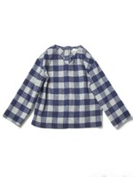 【NUMBER STANDARD】シャギーチェックトップス/ネイビー