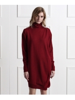 コクーンタートルニットワンピース/ボルドー(064)