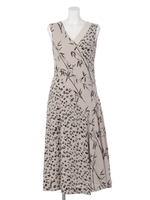 パターンmixバンブー アシンメトリーワンピース【佐田真由美さん着用！mook本掲載アイテム】/ブラック