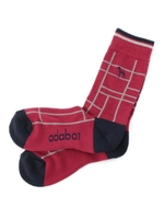 ウィンドウペンパイルソックス/ワインレッド(063)